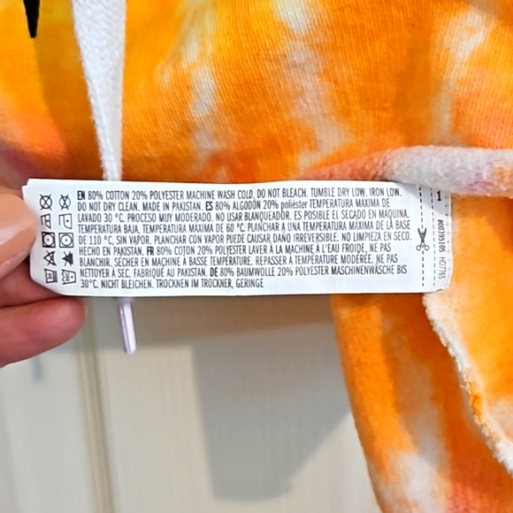 AC/DC Crop Tie Dye Hoodie - Official Merch - Picture 8 of 14